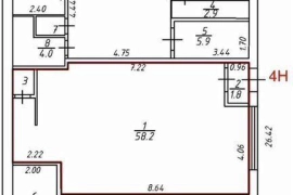 Продается торговая площадь, 61 м²